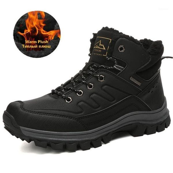 boots outdoor 2021 winter men snow warm plush men's waterproof leather ankle non-slip hiking sneakers 471, Black
boots outdoor 2021 winter men snow warm plush men's waterproof leather ankle non-slip hiking sneakers 471, Black
