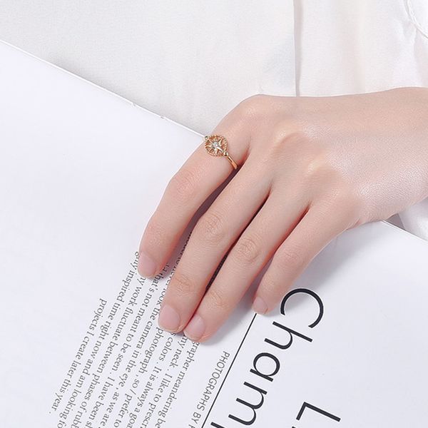 S925 pure silver plated 14K simple gold The stars ring, simple temperament, versatile lady rings free shipping love ins
S925 pure silver plated 14K simple gold The stars ring, simple temperament, versatile lady rings free shipping love ins