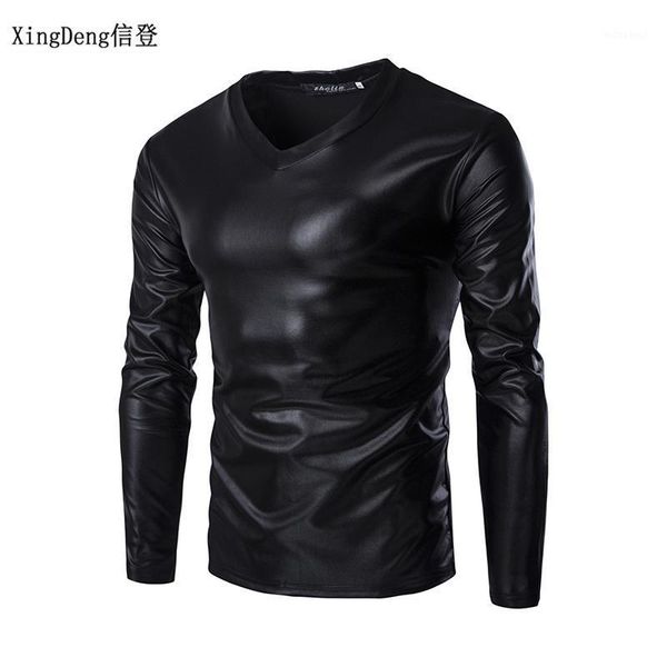 xingdeng 2020 leather dj bar and show nightclub clothing men's large size round collar t-shirt men tees spring clothes1, White;black
xingdeng 2020 leather dj bar and show nightclub clothing men's large size round collar t-shirt men tees spring clothes1, White;black