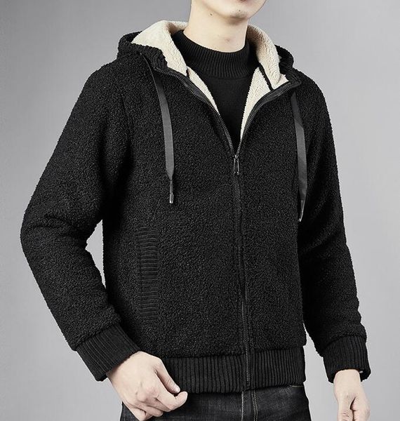 large size plus velvet thick lamb velvet hooded sweater men's teddy warm casual jacket cardigan, Black
large size plus velvet thick lamb velvet hooded sweater men's teddy warm casual jacket cardigan, Black
