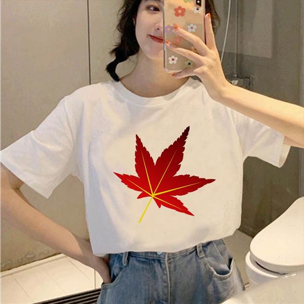 summer t shirt red leaf printing t shirt 90s harajuku ladies print summer ladies short sleeve ladies, White
summer t shirt red leaf printing t shirt 90s harajuku ladies print summer ladies short sleeve ladies, White