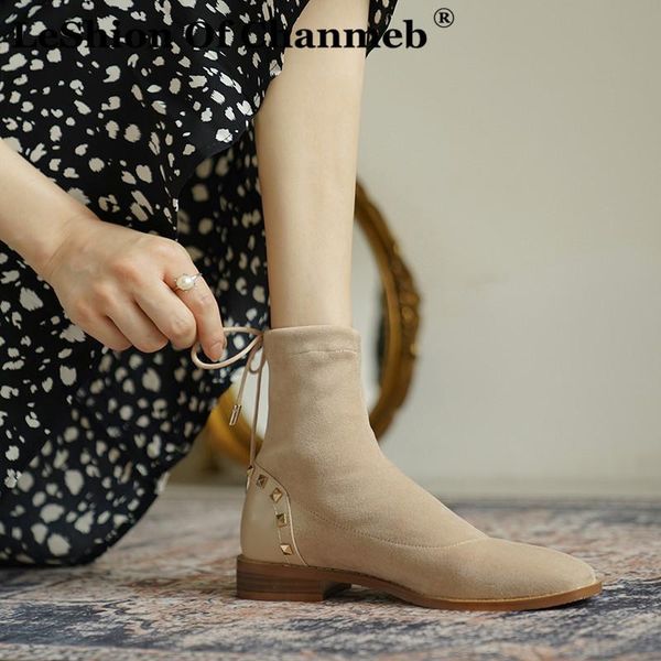 punk rivets studded ankle boots women elastic stretch short boots plus size 46 autumn winter flat shoes woman black nude booties
punk rivets studded ankle boots women elastic stretch short boots plus size 46 autumn winter flat shoes woman black nude booties