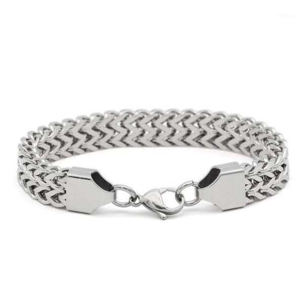 bangle stainless steel 10mm two-strand cuban curb link wheat chain bracelet for men punk biker bracelet1, Black
bangle stainless steel 10mm two-strand cuban curb link wheat chain bracelet for men punk biker bracelet1, Black