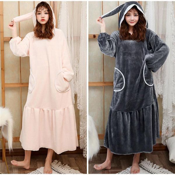 autumn soft coral fleece women sleep robe lady plus size solid hooded cute homewear winter female comfort sleep-dress1, Black;red
autumn soft coral fleece women sleep robe lady plus size solid hooded cute homewear winter female comfort sleep-dress1, Black;red