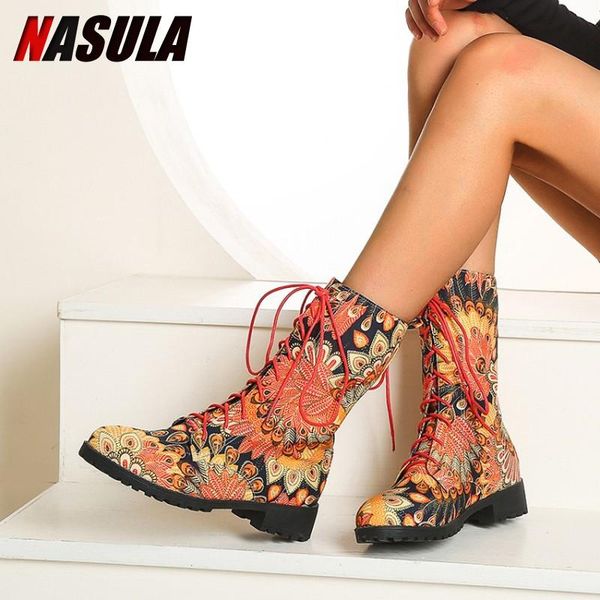 2020 women lace up boots flower print ankle fashion round toe ladies boots med heel 3.5cm colorful shoes for woman girls, Black
2020 women lace up boots flower print ankle fashion round toe ladies boots med heel 3.5cm colorful shoes for woman girls, Black