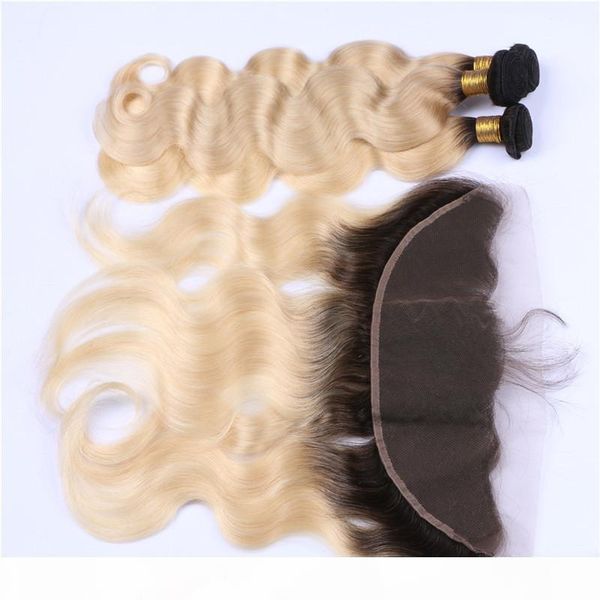 two tone 1b 613 dark root blonde lace frontal closure 13x4 with 3bundles body wave ombre virgin brazilian human hair weaves with frontals, Black;brown
two tone 1b 613 dark root blonde lace frontal closure 13x4 with 3bundles body wave ombre virgin brazilian human hair weaves with frontals, Black;brown