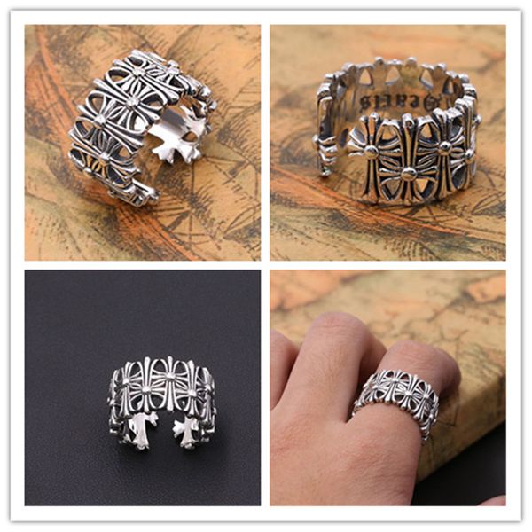925 sterling silver handmade cross adjustable rings american european gothic punk style antique silver designer luxury jewelry rings
925 sterling silver handmade cross adjustable rings american european gothic punk style antique silver designer luxury jewelry rings
