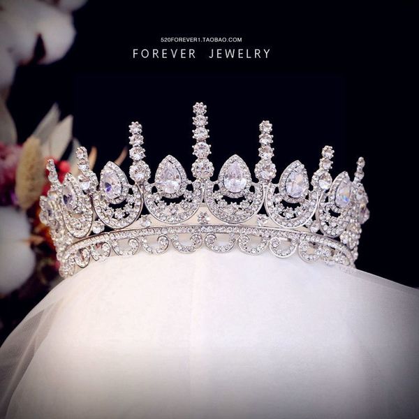 wind zircon headdress 2019 new bridal crown earrings set wedding dress accessories, Silver
wind zircon headdress 2019 new bridal crown earrings set wedding dress accessories, Silver