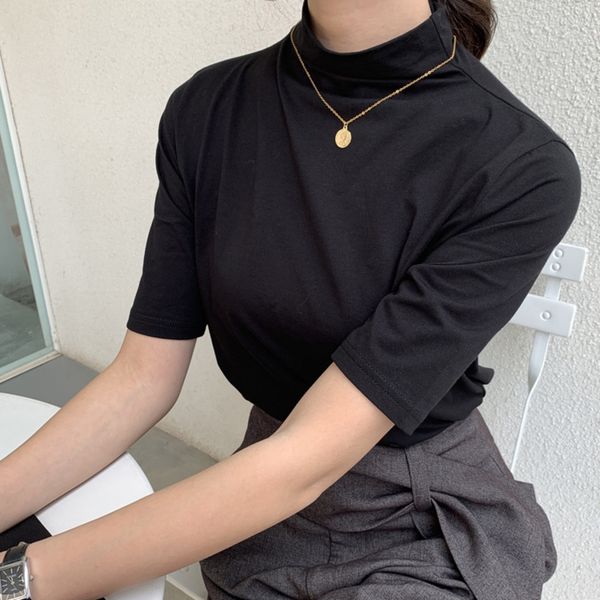 half high collar multicolor shirt shirted shirt with mid sleeve spring autumn modal solid colorslim and slimmedium and high collar five poin, White
half high collar multicolor shirt shirted shirt with mid sleeve spring autumn modal solid colorslim and slimmedium and high collar five poin, White