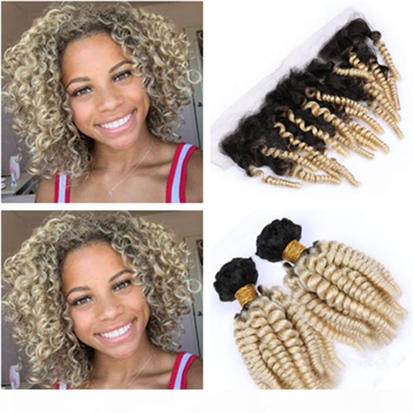 #1b 613 ombre bundles aunty funmi virgin hair weaves with frontal blonde ombre brazilian funmi curly human hair 2bundles with lace frontal, Black
#1b 613 ombre bundles aunty funmi virgin hair weaves with frontal blonde ombre brazilian funmi curly human hair 2bundles with lace frontal, Black