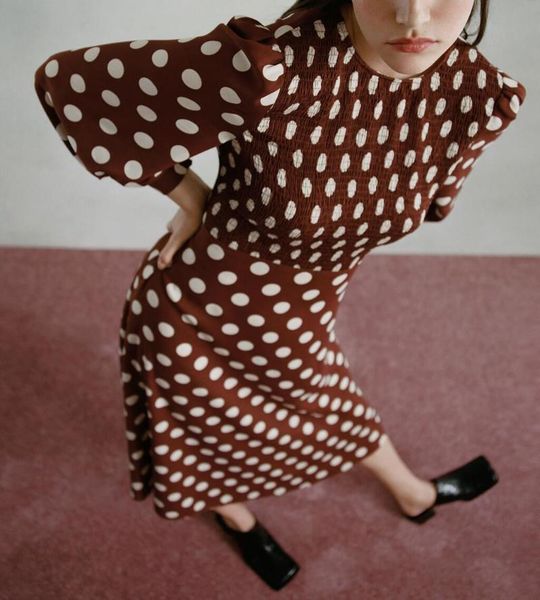 casual dresses 2021 fall polka dot midi dress for women fold decoration o-neck lantern sleeve korean fashion clothing long, Black;gray
casual dresses 2021 fall polka dot midi dress for women fold decoration o-neck lantern sleeve korean fashion clothing long, Black;gray