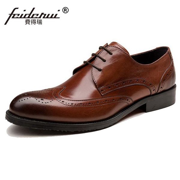 man wing tip carved brogue shoes genuine leather cow oxfords round toe derby men's handmade footwear flats ei43, Black
man wing tip carved brogue shoes genuine leather cow oxfords round toe derby men's handmade footwear flats ei43, Black