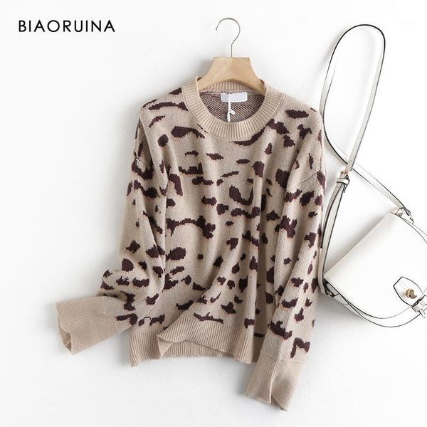 biaoruina women's korean style leopard loose autumn winter knitted pullover round neck ladies fashion comfortable sweater1, White;black
biaoruina women's korean style leopard loose autumn winter knitted pullover round neck ladies fashion comfortable sweater1, White;black