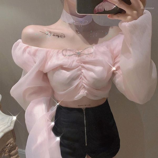 women's blouses & shirts 2021 autumn women fashion blouse rhinestone bowknot cute crop puff sleeve shirt choker chemise blusa1, White
women's blouses & shirts 2021 autumn women fashion blouse rhinestone bowknot cute crop puff sleeve shirt choker chemise blusa1, White