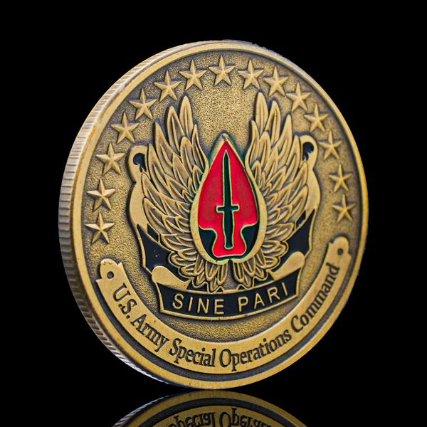 

10pcs non magnetic airborne special operations command army sine pari usa challenge coin challenger souvenirs medal collectible coins antiqu