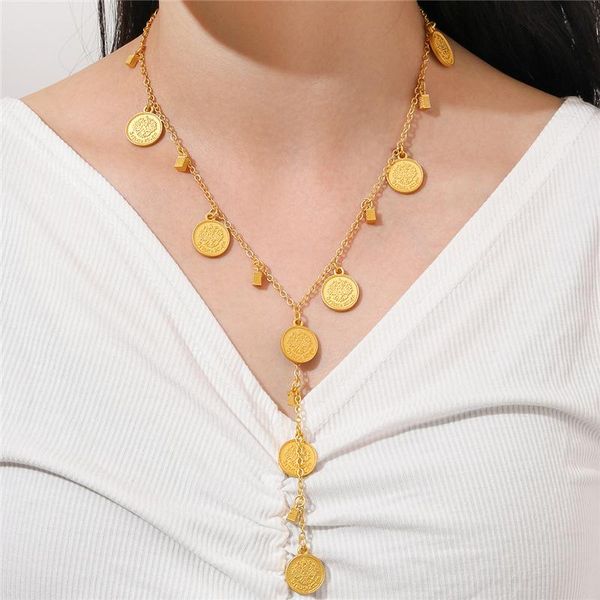 2021 simple vintage carved coin necklace for women fashion pendant long necklaces boho temperament ladies choker jewelry, Silver
2021 simple vintage carved coin necklace for women fashion pendant long necklaces boho temperament ladies choker jewelry, Silver