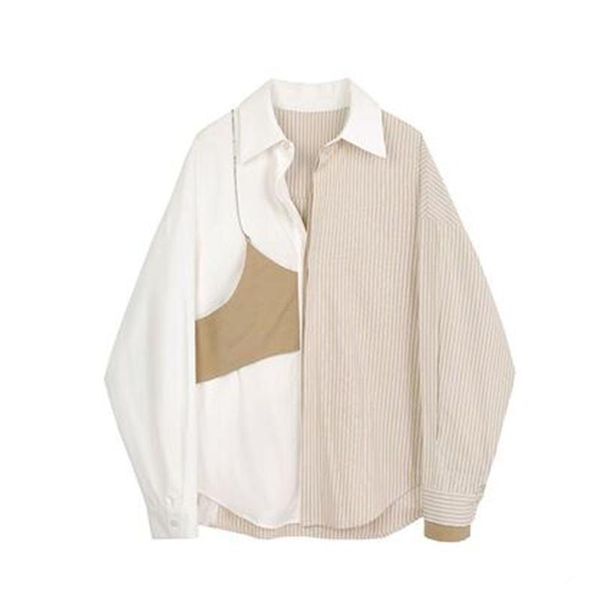 vintage casual blouses autumn women elegant turn-down collar blouse shirt long sleeve patchwork striped shirts blusa, White
vintage casual blouses autumn women elegant turn-down collar blouse shirt long sleeve patchwork striped shirts blusa, White