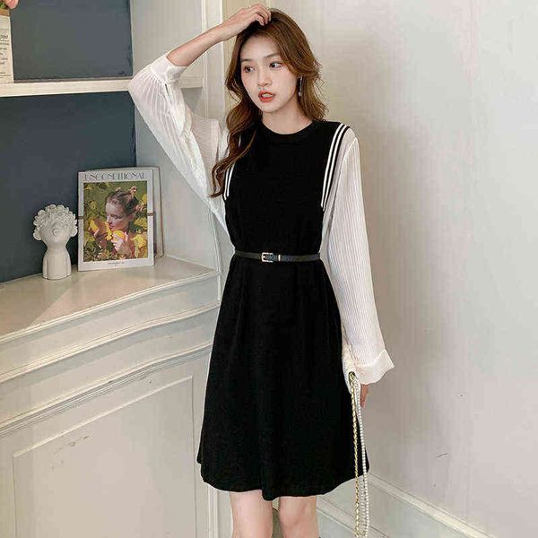 woman casual dresses 2022 korean style slim, fashionable, sweet contrast color round neck sweater knitted dresses, Black;gray
woman casual dresses 2022 korean style slim, fashionable, sweet contrast color round neck sweater knitted dresses, Black;gray