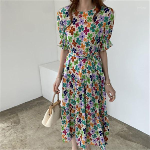 casual dresses colorful dress with flower summer short sleeve slimming lady korean style long boho 20211, Black;gray
casual dresses colorful dress with flower summer short sleeve slimming lady korean style long boho 20211, Black;gray