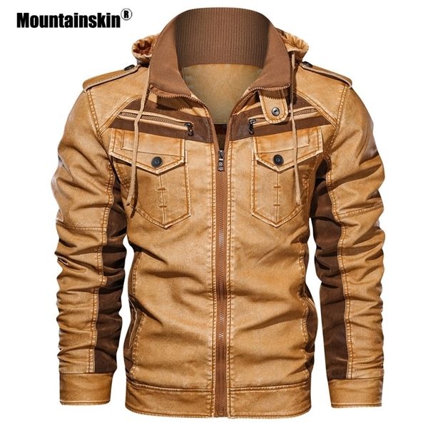 mountainskin men's leather jackets winter fleece thick mens hooded motorcycle pu coats male fashion outwear brand clothing sa794 c1103, Black;brown
mountainskin men's leather jackets winter fleece thick mens hooded motorcycle pu coats male fashion outwear brand clothing sa794 c1103, Black;brown