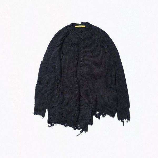 oversized 2021 new black knits sweater holes autumn winter woman clothes rgsg bhkm, White;black
oversized 2021 new black knits sweater holes autumn winter woman clothes rgsg bhkm, White;black