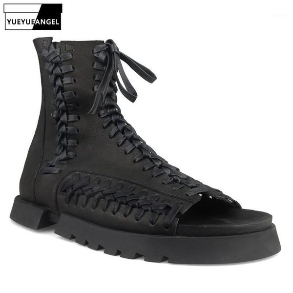 gothic mens lace up high summer sandals genuine leather gladiator shoes male harajuku open toe thick platform sandals1, Black
gothic mens lace up high summer sandals genuine leather gladiator shoes male harajuku open toe thick platform sandals1, Black