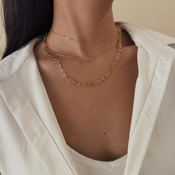 chokers lovoacc creative multi layered hollow wide curb link necklaces for women gold color chunky chain beads necklace jewelry, Golden;silver
chokers lovoacc creative multi layered hollow wide curb link necklaces for women gold color chunky chain beads necklace jewelry, Golden;silver