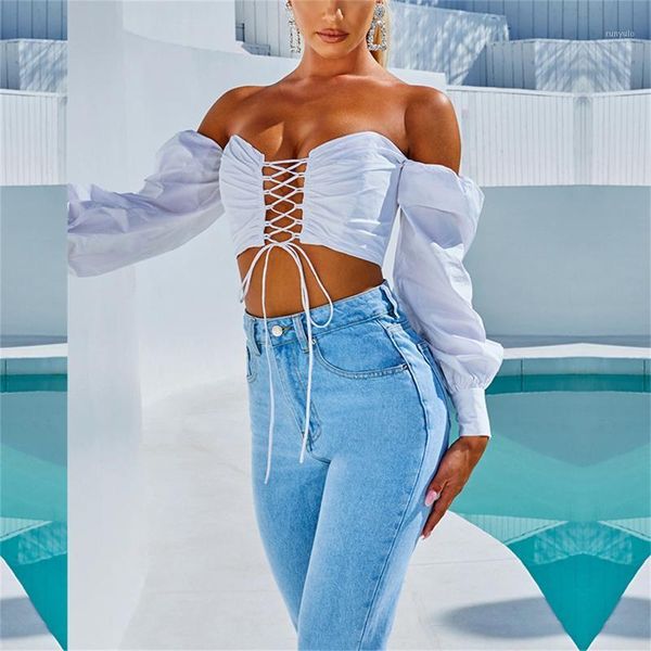 harajuku women's fashion casual slash-neck puff long sleeve t-shirt crop frenulum female t-shirt summer female1, White
harajuku women's fashion casual slash-neck puff long sleeve t-shirt crop frenulum female t-shirt summer female1, White