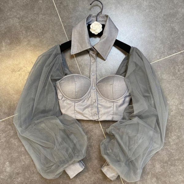 deat 2021 new summer fashion casual long sleeve turn down collar backless solid lace puff sleeve shirt women sd679, White
deat 2021 new summer fashion casual long sleeve turn down collar backless solid lace puff sleeve shirt women sd679, White