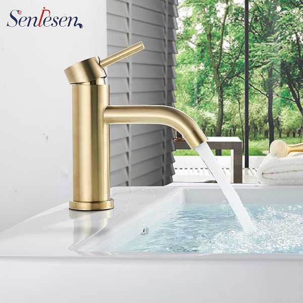 senlesen brushed golden basin faucet bathroom tap deck mounted single handle mixer and cold water bath mixer tap
senlesen brushed golden basin faucet bathroom tap deck mounted single handle mixer and cold water bath mixer tap