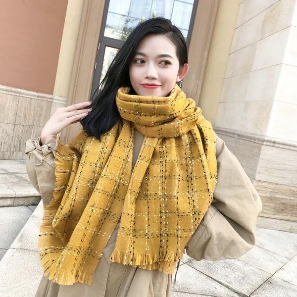 scarves autumn winter scarf women korean version of imitation cashmere thickening thermal insulation shawl colorful plaid long, Blue;gray
scarves autumn winter scarf women korean version of imitation cashmere thickening thermal insulation shawl colorful plaid long, Blue;gray