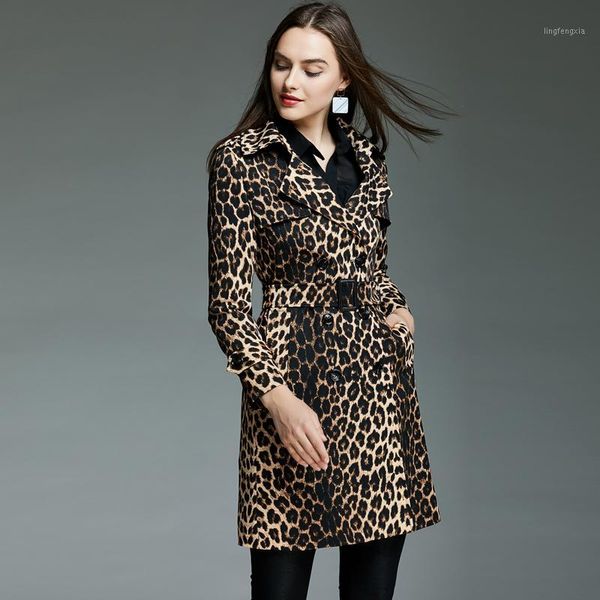 female british style leopard print trench coat women with belt double-breasted long trench autumn slim clothes large size 4xl1, Tan;black
female british style leopard print trench coat women with belt double-breasted long trench autumn slim clothes large size 4xl1, Tan;black