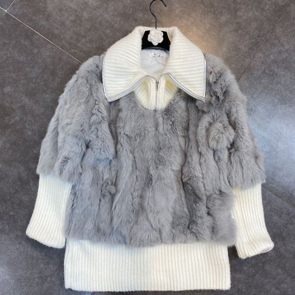 deat 2020 winter women new fashion lapel long sleeve zipper patchwork rabbit fur pullovers casual knitted sweatshirt rd533 y1114, Black
deat 2020 winter women new fashion lapel long sleeve zipper patchwork rabbit fur pullovers casual knitted sweatshirt rd533 y1114, Black