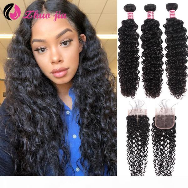 zhuo jia water wave bundles with closure brazilian human hair weave bundles with closure remy hair extension can be dyed, Black;brown
zhuo jia water wave bundles with closure brazilian human hair weave bundles with closure remy hair extension can be dyed, Black;brown