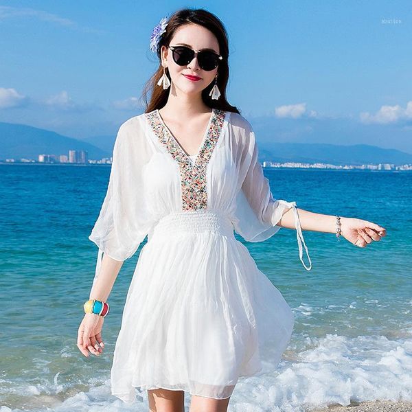 casual dresses bohemia in 5 minutes of sleeve dress elegant show thin sweet princess tall waist bat silk beach dress1, Black;gray
casual dresses bohemia in 5 minutes of sleeve dress elegant show thin sweet princess tall waist bat silk beach dress1, Black;gray