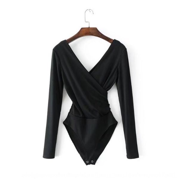 early spring new style women's long sleeve v-neck one piece early spring new body clothes body clothes style women's long sleeve v, White