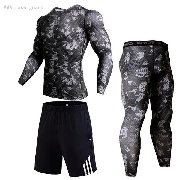 new camouflage sports men's workout clothes running tights warm men's tracksuit sweat gym leggings compression shirt 3-pc /set, Black;blue
new camouflage sports men's workout clothes running tights warm men's tracksuit sweat gym leggings compression shirt 3-pc /set, Black;blue