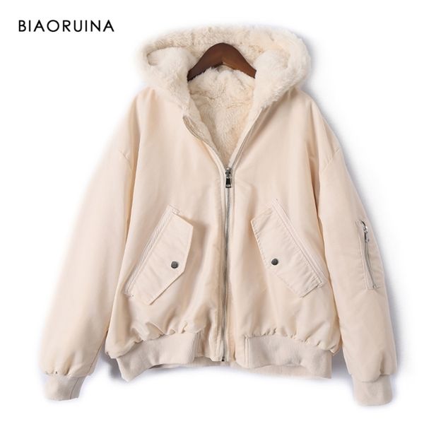 biaoruina women's reversible fleece patchwork polyester warm thick bomber jacket coat autumn winter loose hooded short parkas y201012, Black
biaoruina women's reversible fleece patchwork polyester warm thick bomber jacket coat autumn winter loose hooded short parkas y201012, Black