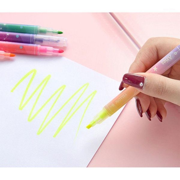 2020 new 12pcs double headed highlighter pens stationery kawaii starry fluorescent maker1, Black;red
2020 new 12pcs double headed highlighter pens stationery kawaii starry fluorescent maker1, Black;red
