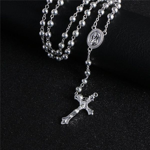 komi new fashion ccb bead handmade cross pendant long necklace silver color vintage rosary religion jewelry gift r-111
komi new fashion ccb bead handmade cross pendant long necklace silver color vintage rosary religion jewelry gift r-111