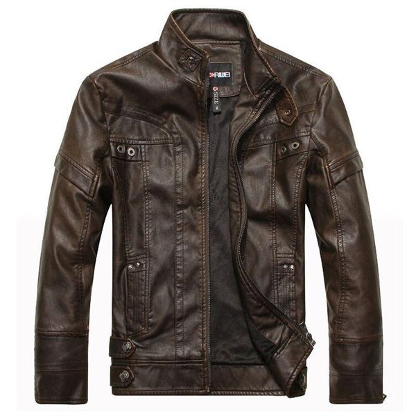 brand new motorcycle pu leather jackets men jaqueta de couro masculina bomber leather jacket inverno couro mens stand collar jacket, Black
brand new motorcycle pu leather jackets men jaqueta de couro masculina bomber leather jacket inverno couro mens stand collar jacket, Black