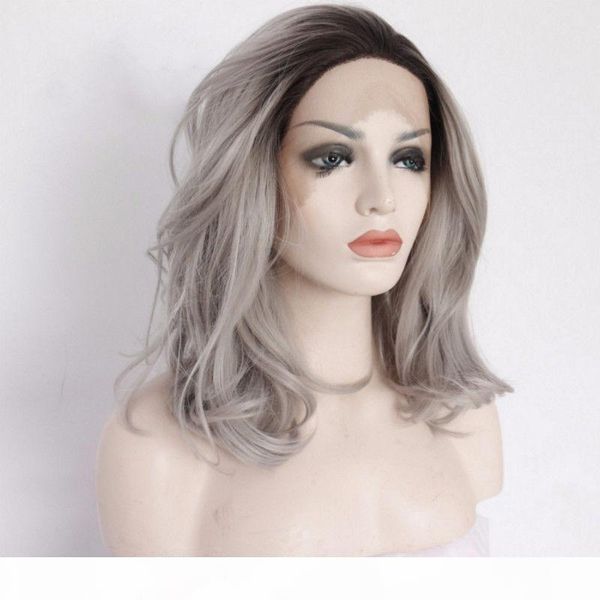 high temperature resistant ombre 1b grey synthetic wig heat resistant synthetic hair lace front wigs for women, Black
high temperature resistant ombre 1b grey synthetic wig heat resistant synthetic hair lace front wigs for women, Black