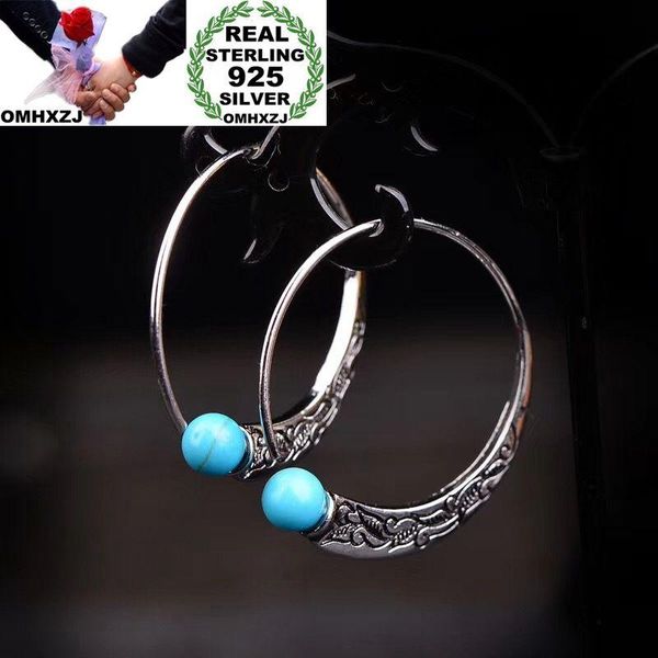 omhxzj wholesale european fashion woman girl party wedding gift vintage round turquoise s 925 sterling silver earrings ea422
omhxzj wholesale european fashion woman girl party wedding gift vintage round turquoise s 925 sterling silver earrings ea422