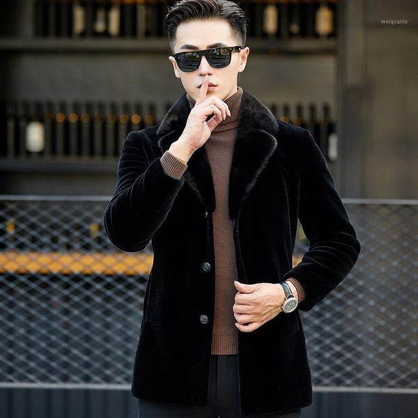 real fur coat winter jacket men collar 100% wool coat men clothes 2020 sheep shearling fur jackets plus size sy888011, Black
real fur coat winter jacket men collar 100% wool coat men clothes 2020 sheep shearling fur jackets plus size sy888011, Black