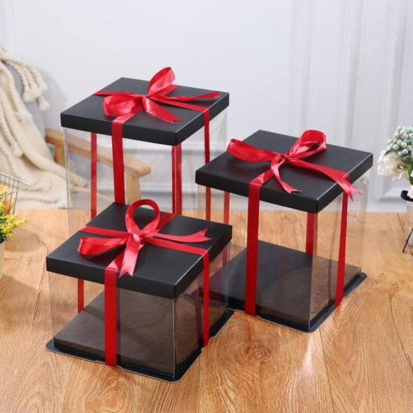22*22*16cm white black blue high transparent square cake box for birthday party cake clear box for gift packaging
22*22*16cm white black blue high transparent square cake box for birthday party cake clear box for gift packaging