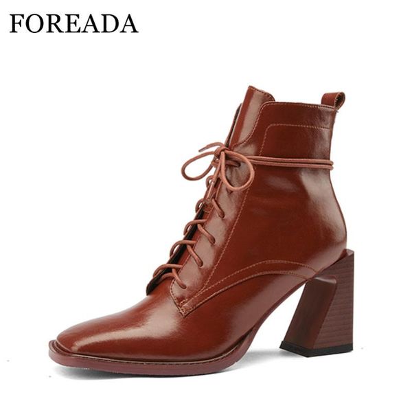 boots foreada square toe woman real leather high heel ankle lace up block short zip female shoes black size 40
boots foreada square toe woman real leather high heel ankle lace up block short zip female shoes black size 40