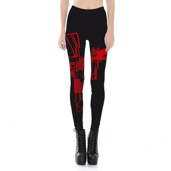red gun print leggings women high waist fitness leggings elastic causal leggings slim leggins, Black
red gun print leggings women high waist fitness leggings elastic causal leggings slim leggins, Black