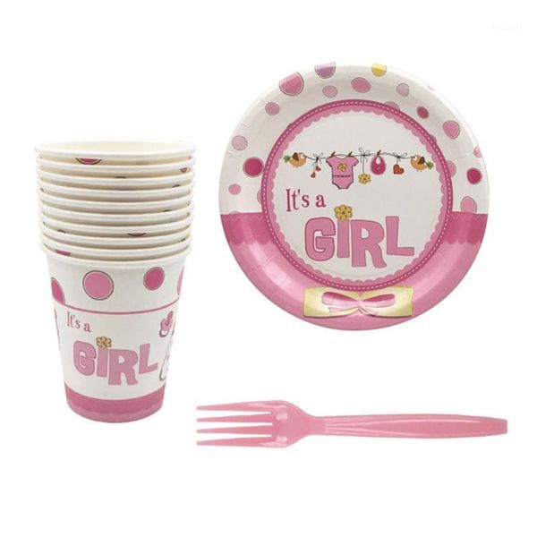 32pcs birthday party tableware set party tableware decoration plate cup fork kit1