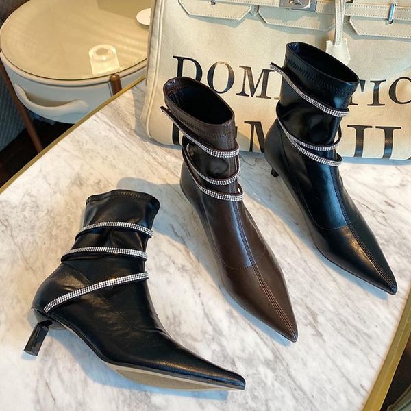 boots fashion women winter designer british style pointed toe ladies booties crtstal bling female thin heels woman shoes, Black
boots fashion women winter designer british style pointed toe ladies booties crtstal bling female thin heels woman shoes, Black