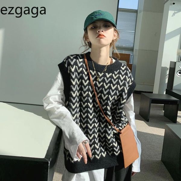 women's vests ezgaga vest sweater oversized waistcoat knit jumper harajuku loose casual fashion autumn korean style pullover female chi, Black;white
women's vests ezgaga vest sweater oversized waistcoat knit jumper harajuku loose casual fashion autumn korean style pullover female chi, Black;white